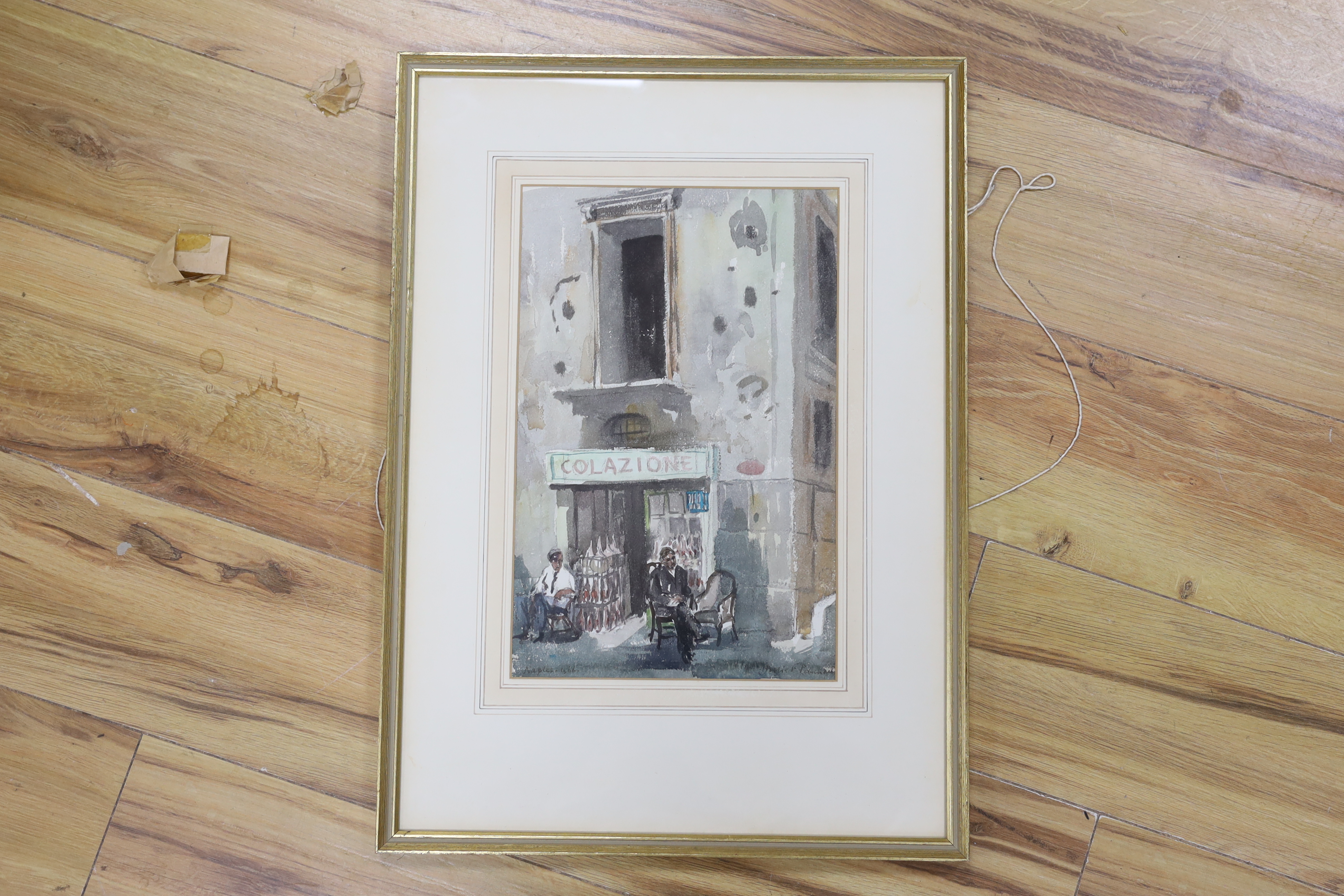 Juliet Pannett MBE FRSA (1911-2005), watercolour, Italian street scene, signed, details verso, 35 x 23cm